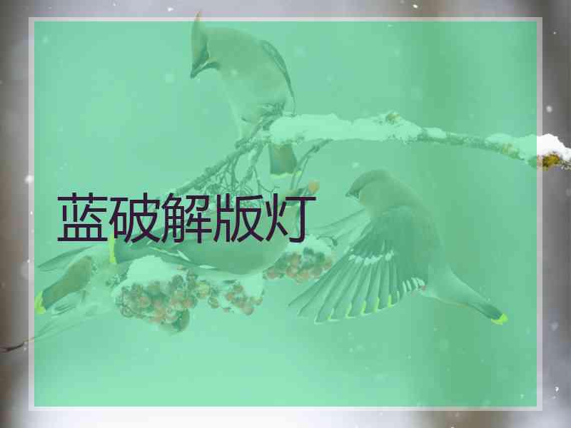 蓝破解版灯