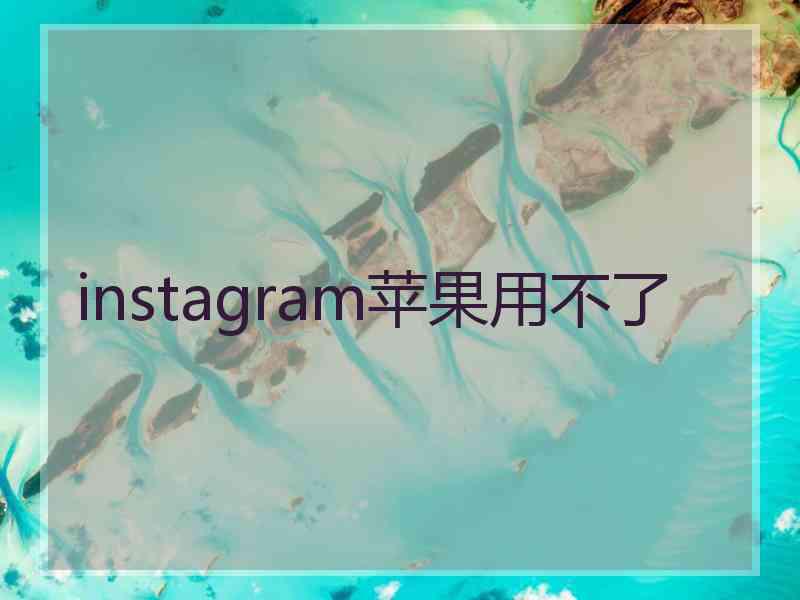instagram苹果用不了