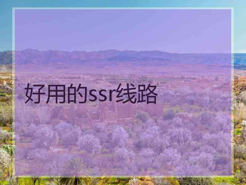 好用的ssr线路
