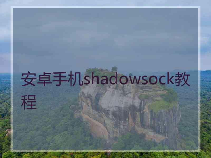 安卓手机shadowsock教程