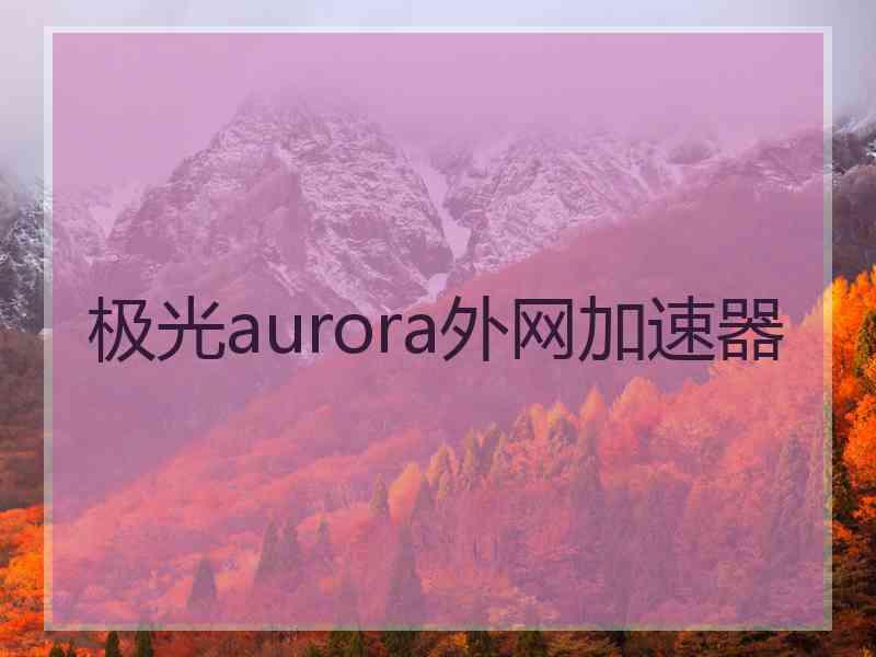 极光aurora外网加速器