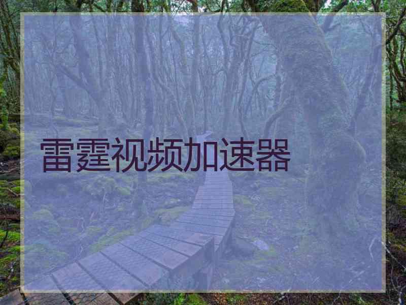 雷霆视频加速器