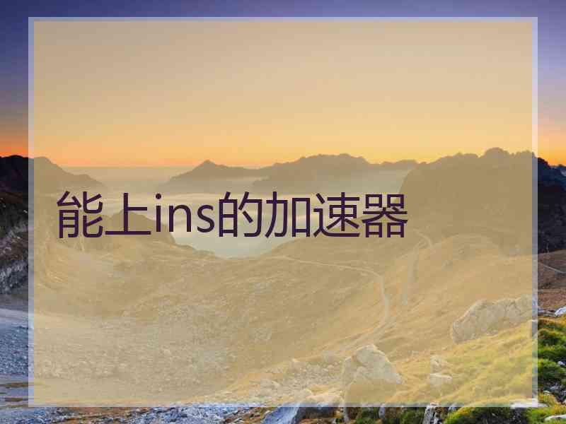 能上ins的加速器