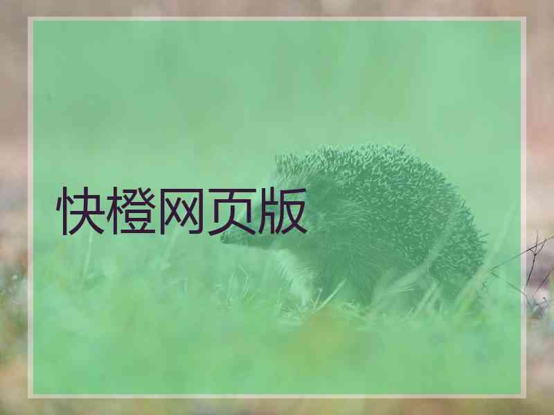 快橙网页版