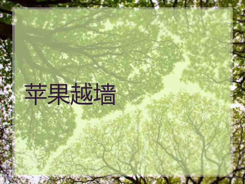 苹果越墙