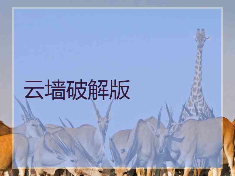 云墙破解版