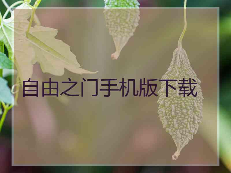 自由之门手机版下载