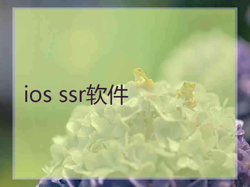 ios ssr软件
