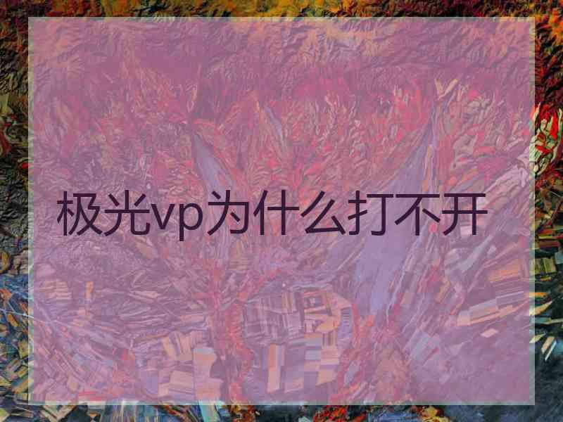 极光vp为什么打不开
