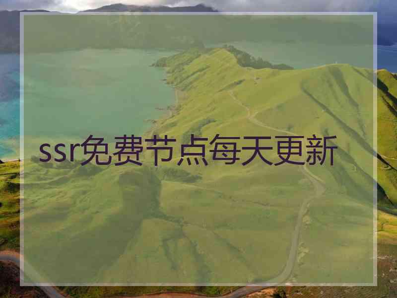 ssr免费节点每天更新
