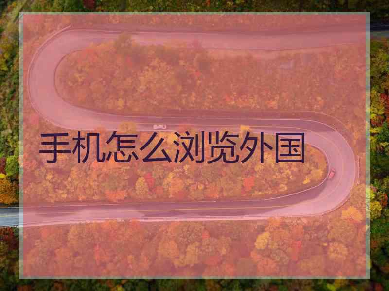 手机怎么浏览外国