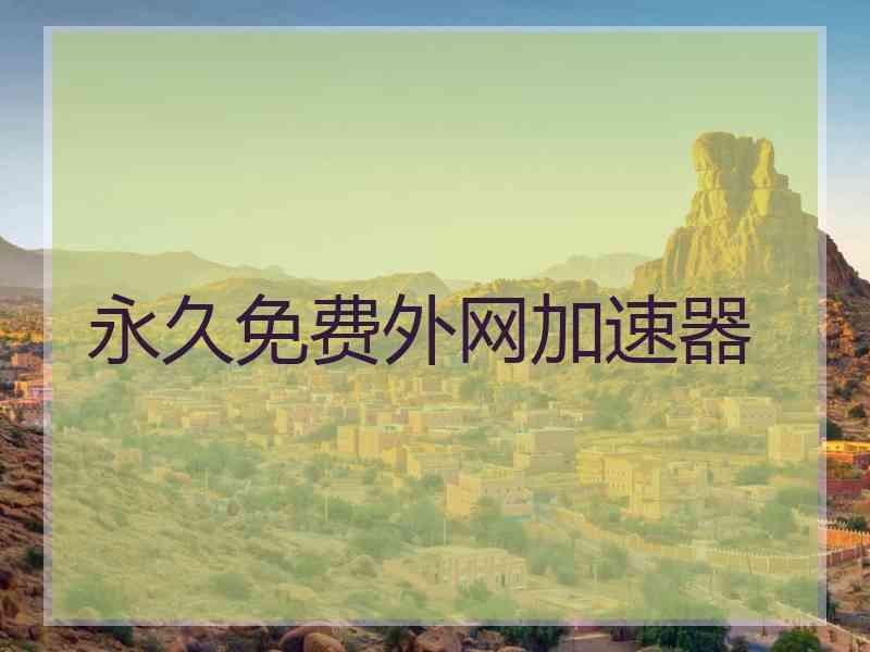 永久免费外网加速器