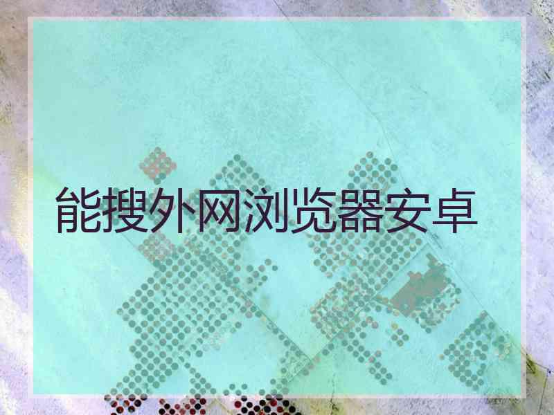 能搜外网浏览器安卓