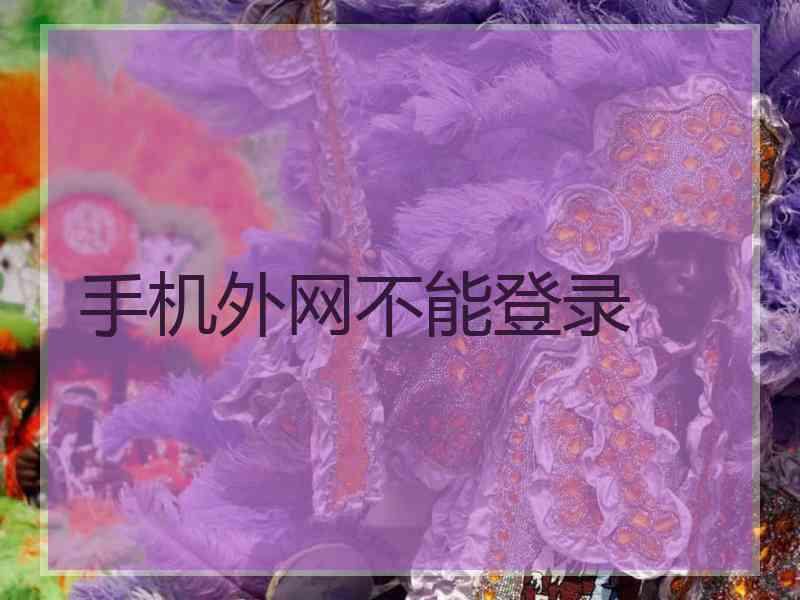 手机外网不能登录