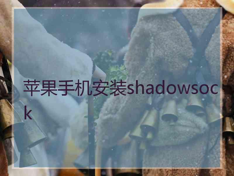 苹果手机安装shadowsock