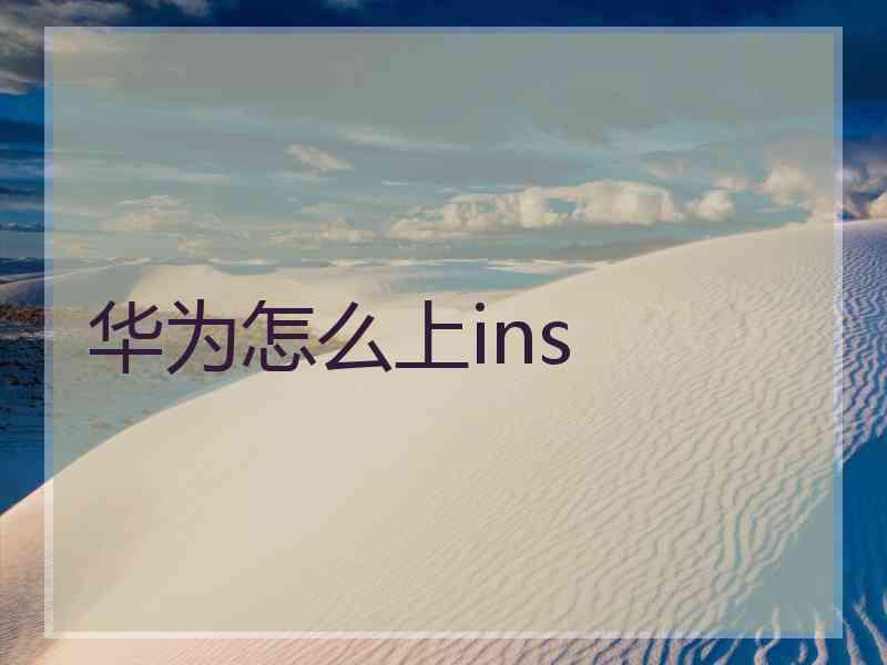 华为怎么上ins