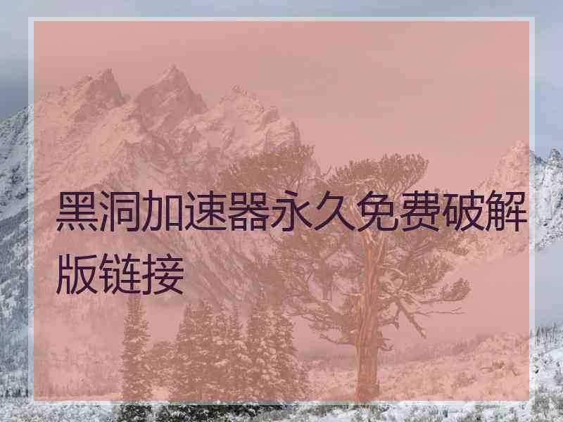黑洞加速器永久免费破解版链接