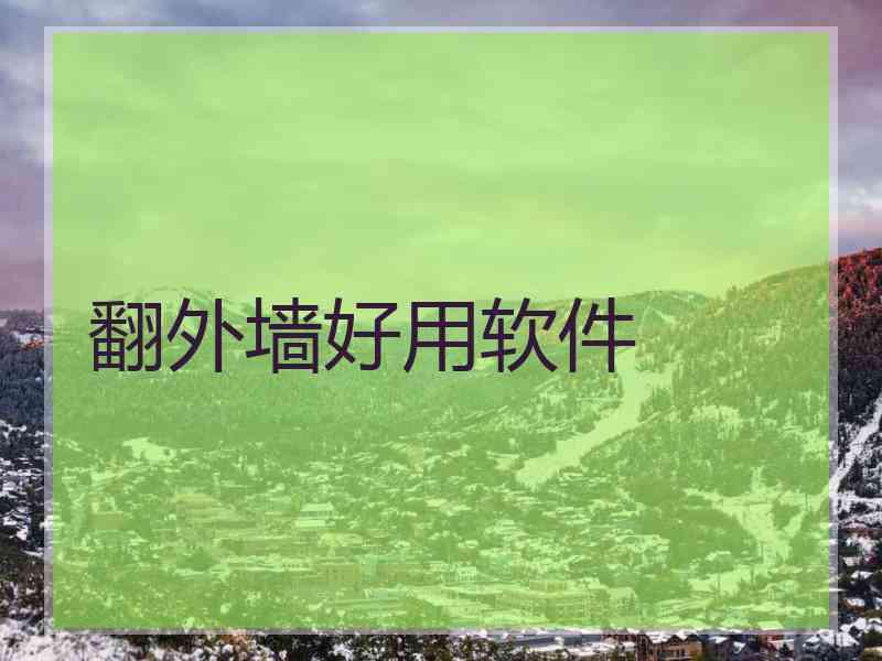 翻外墙好用软件
