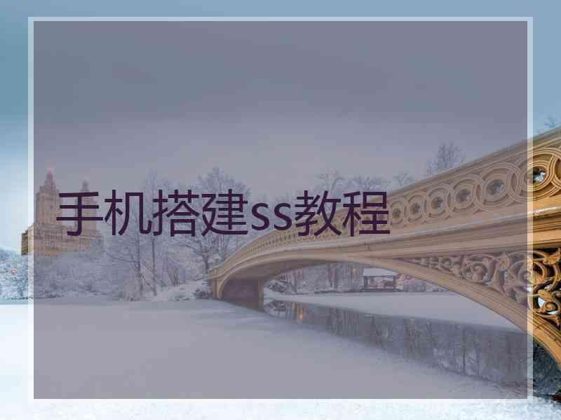 手机搭建ss教程
