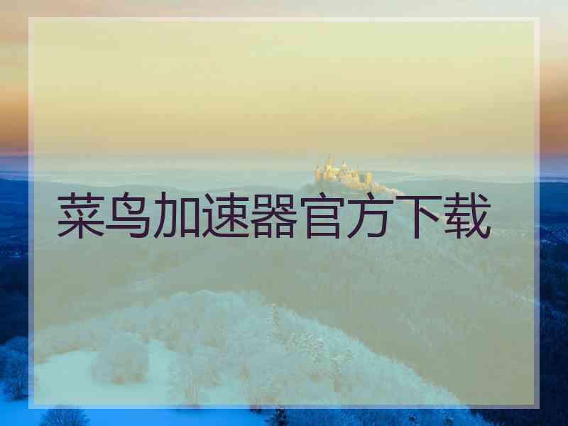 菜鸟加速器官方下载