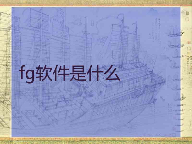 fg软件是什么