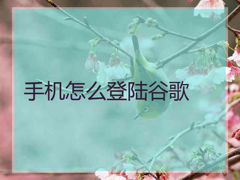 手机怎么登陆谷歌