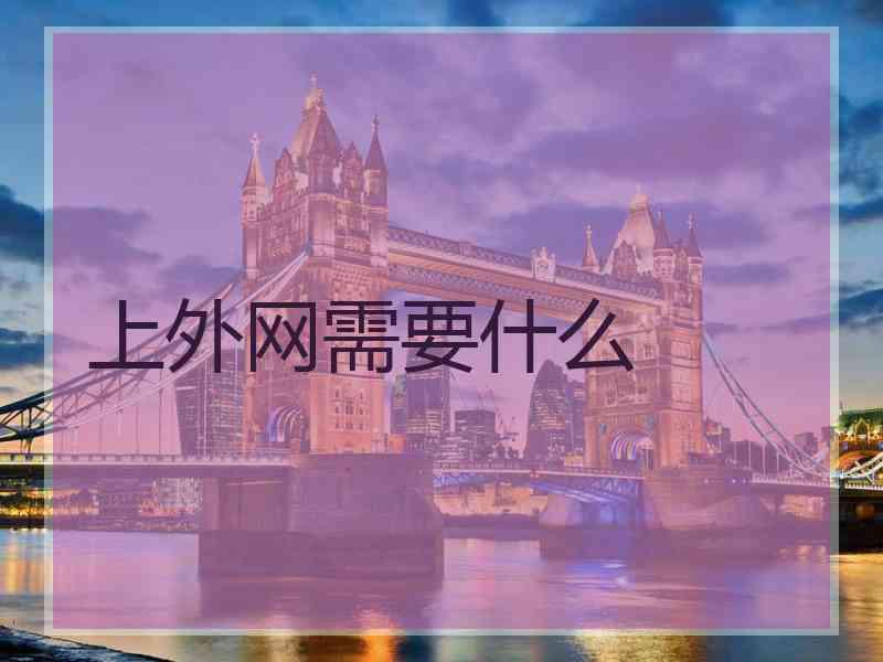 上外网需要什么