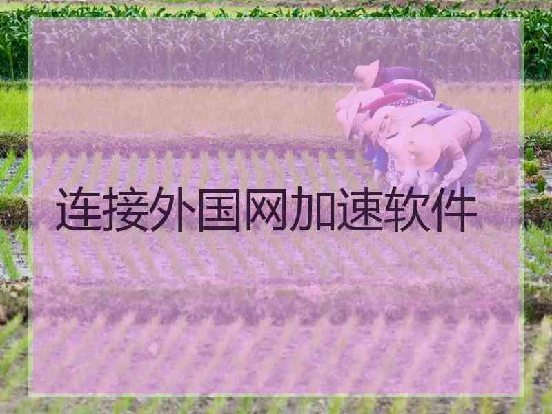 连接外国网加速软件