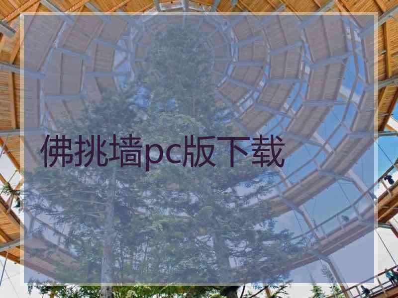 佛挑墙pc版下载