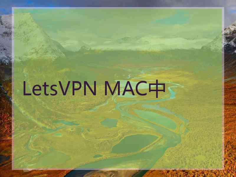 LetsVPN MAC中