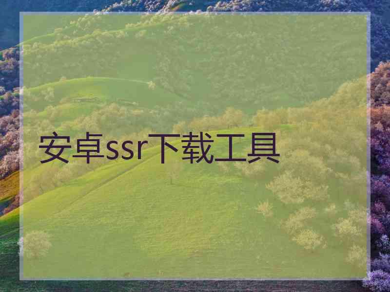 安卓ssr下载工具