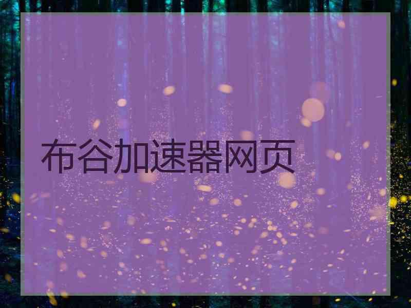 布谷加速器网页