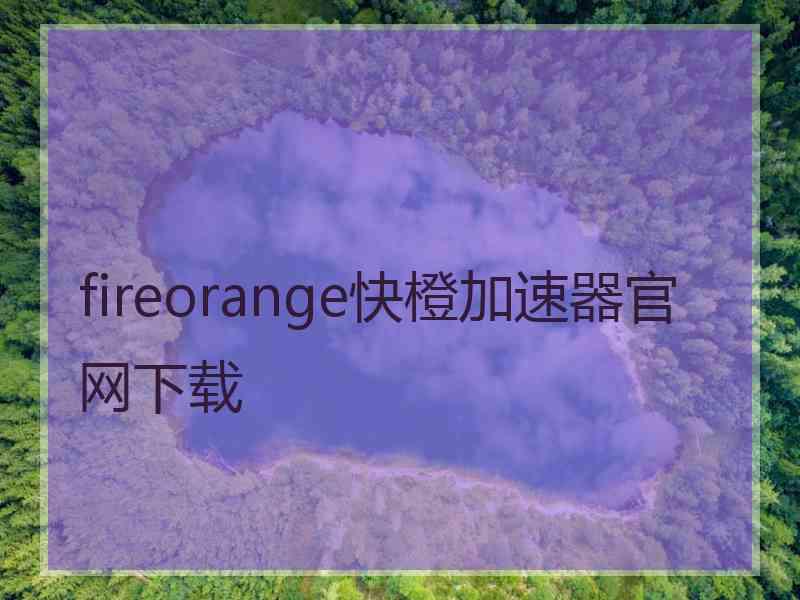 fireorange快橙加速器官网下载